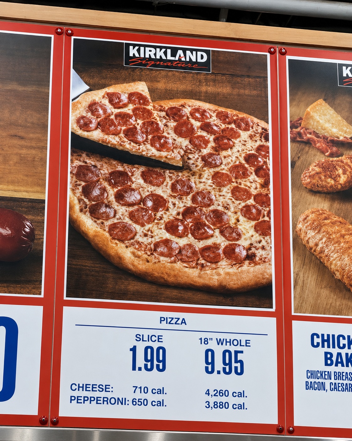 Costco Food Court pepperoni pizza — $9.99 for 18 inches