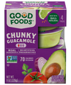 Good Foods Chunky Traditional Guacamole Single Cups - 4 ct