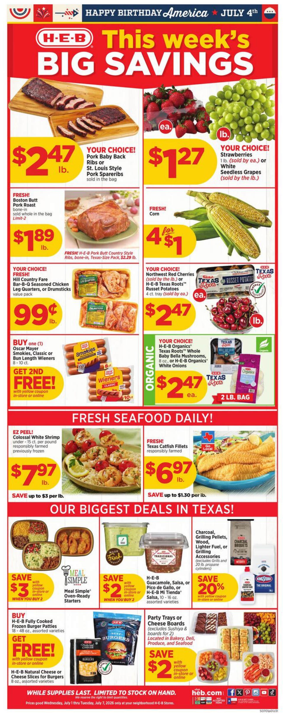 HEB Weekly Ad Page 1