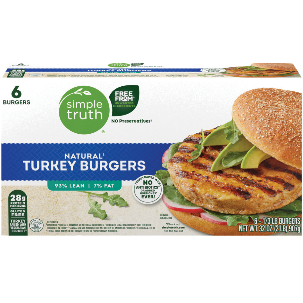 Simple Truth 93% Lean Turkey Burgers