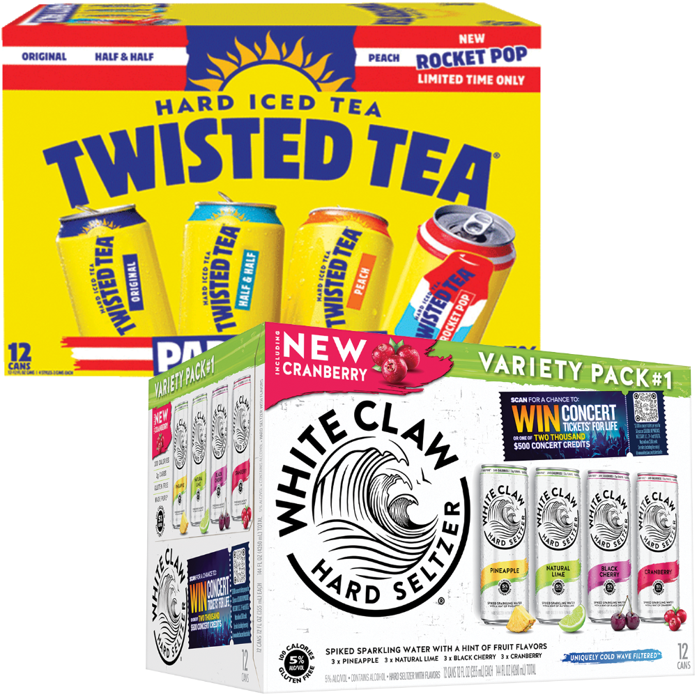 White Claw, Twisted Tea or Topo Chico