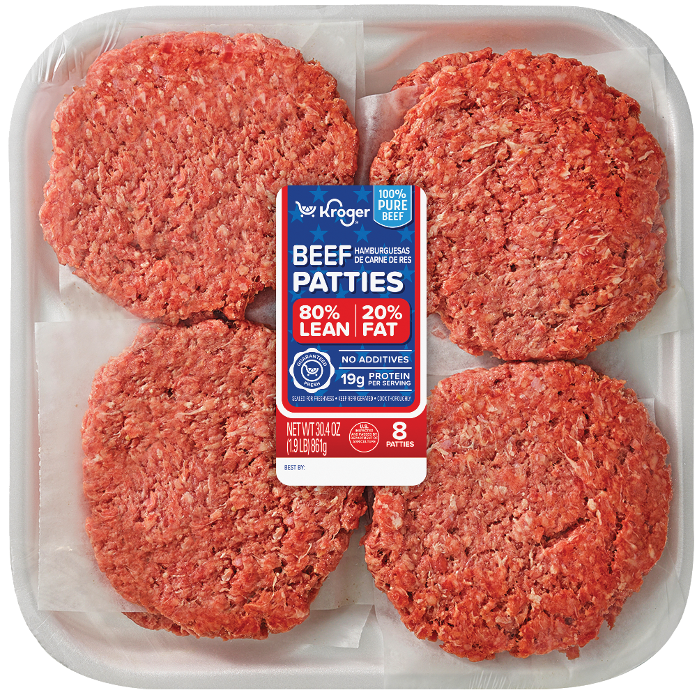 Kroger 80% Lean Homestyle Ground Beef Patties