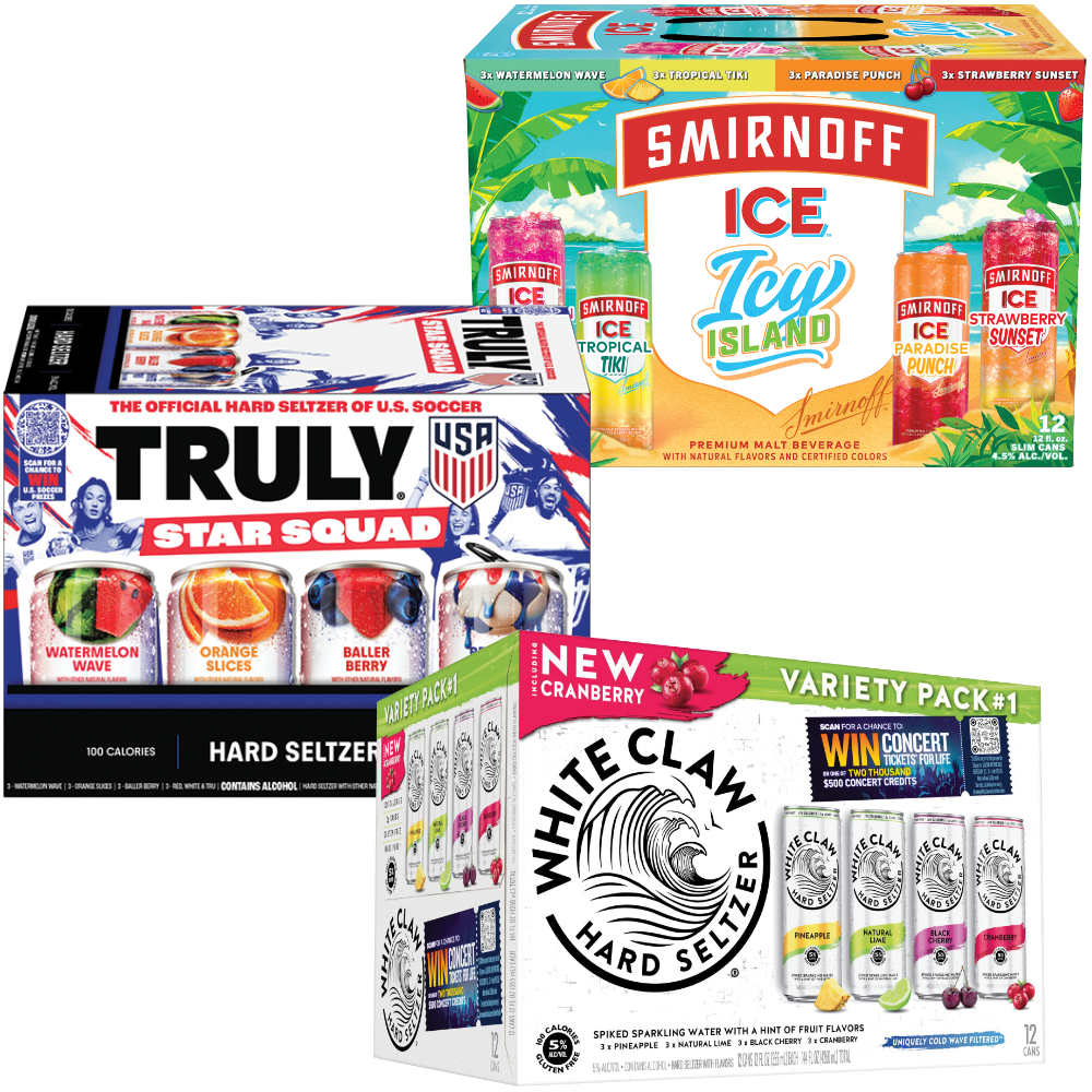 White Claw, Truly or Smirnoff