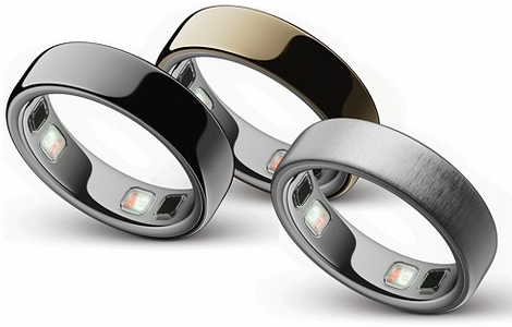 Oura Ring 5 in silver, gold & brushed silver