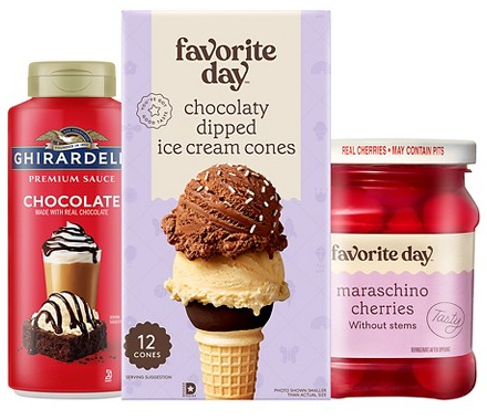 Select ice cream toppings