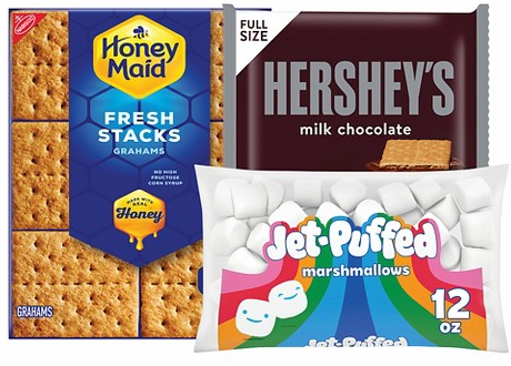 Select Hershey’s chocolate, Honey Maid snacks & Jet-Puffed marshmallows