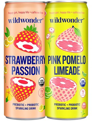 wildwonder 12-oz. prebiotic & probiotic sparkling drinks