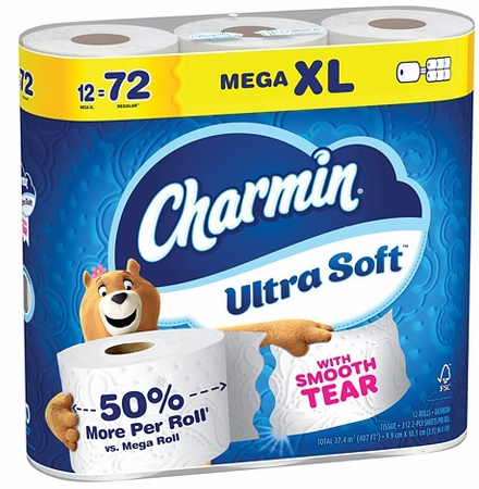 Charmin Ultra Soft 12-pk. mega XL-roll toilet paper