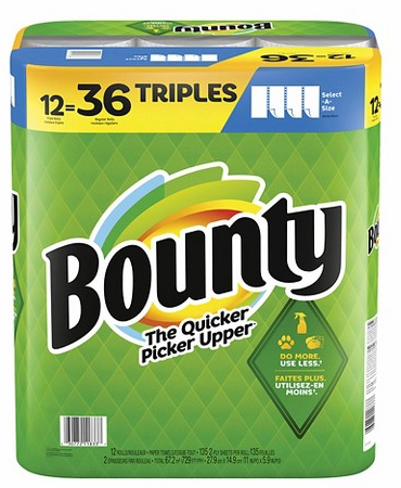 Bounty 12-pk. select-a-size triple-roll paper towels