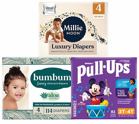 Select diapers, training pants & wipes
