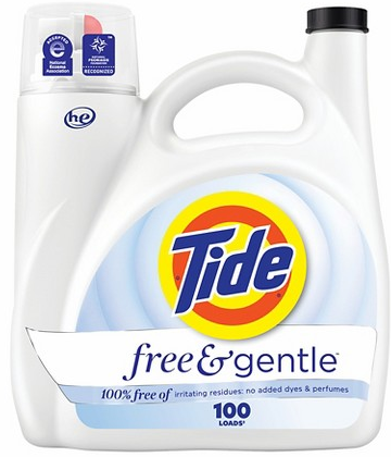 Tide Free & Gentle 132-oz. liquid laundry detergent