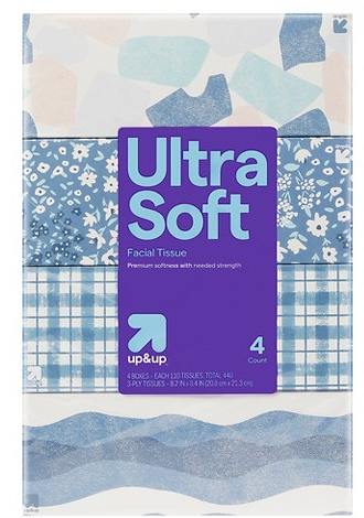 up&up 4-pk. 440-ct. facial tissue