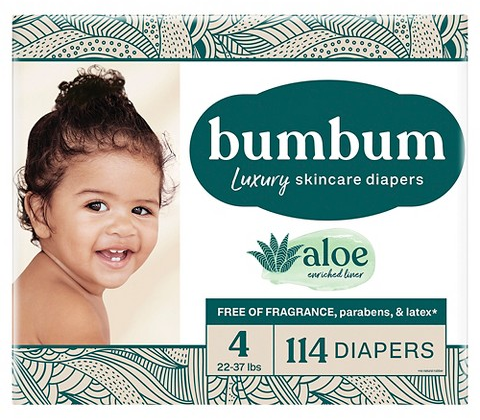 bumbum 114-ct. luxury skincare diapers