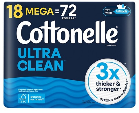 Cottonelle Ultra Clean 18-ct. mega-roll toilet paper