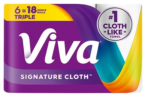 Viva Signature Cloth 6-pk. triple-roll paper towels