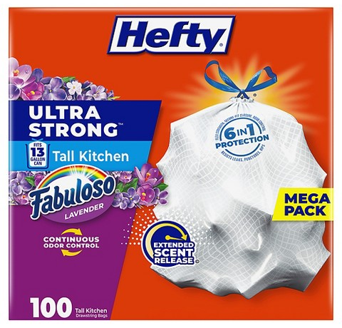Hefty Ultra Strong 100-ct. 13-gal. tall kitchen trash bags