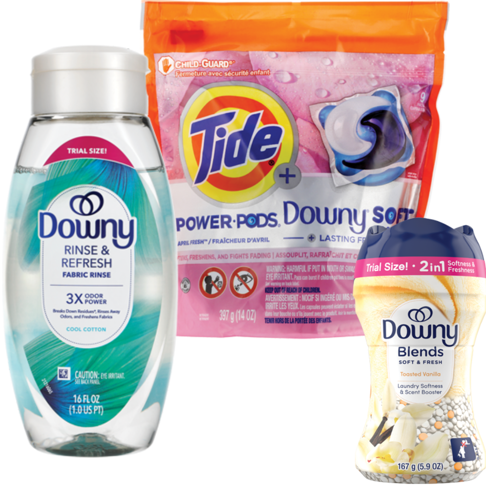 Bounce, Downy or Tide Laundry Care