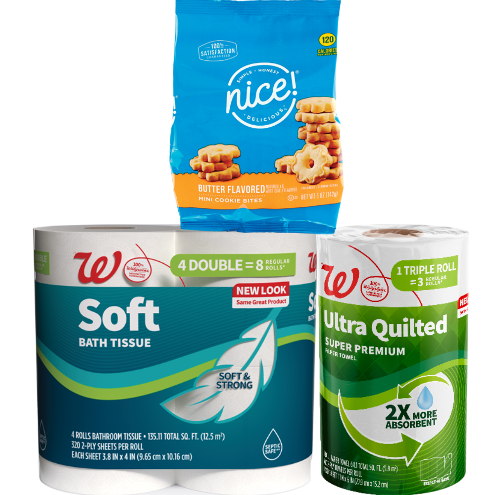 Walgreens Paper Products or Nice!® Snacks