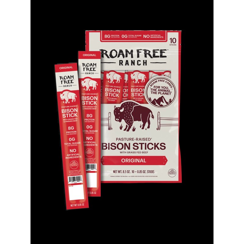 Roam Free Ranch pasture-raised bison snack sticks at Costco