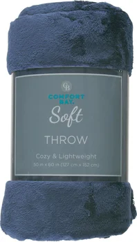 Comfort Bay Cozy & Lightweight Soft Throw, 50 in x 60 in, Assorted