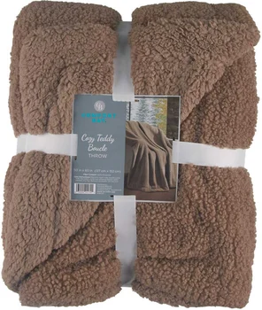 Comfort Bay Cozy Teddy Boucle Throw, 50 in x 60 in, Assorted