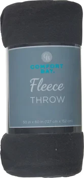 Comfort Bay Fleece Throw, 50 in x 60 in, Assorted
