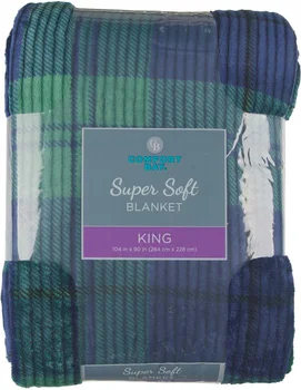 Comfort Bay King Size Super Soft Blanket, 104 in x 90 in, Assorted