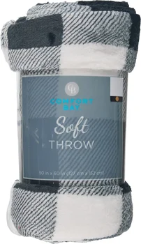 Comfort Bay Plaid Soft Throw, 50 in x 60 in, Assorted