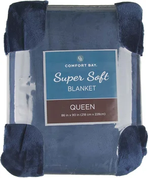 Comfort Bay Super Soft Blanket, Queen Size, Assorted