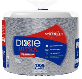 Dixie Ultra 10-1/16" Paper Plate, 186-count