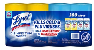 Lysol Disinfecting Wipes, Variety Pack, 95-count, 4-pack