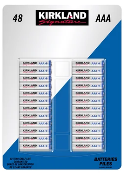 Kirkland Signature Alkaline AAA Batteries, 48-count