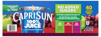 Capri Sun, 100% Juice, Variety Pack, 6 fl oz, 40-count