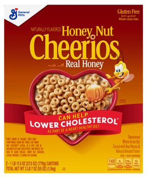 General Mills, Cheerios Cereal, Honey Nut, 27.5 oz, 2-Count