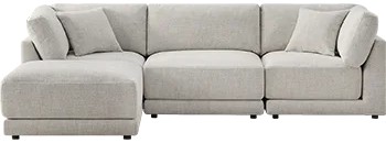 Aiden & Ivy Dayna 4-Piece Fabric Modular Sectional