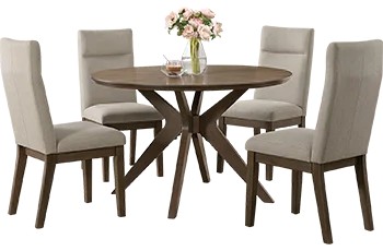 Sophie 48" Round 5-Piece Dining Table Set