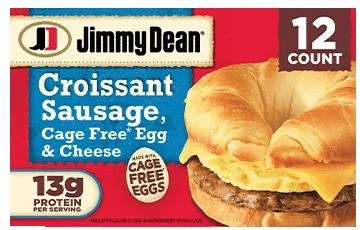 Jimmy Dean Sausage, Cage Free Egg & Cheese Croissant Sandwiches