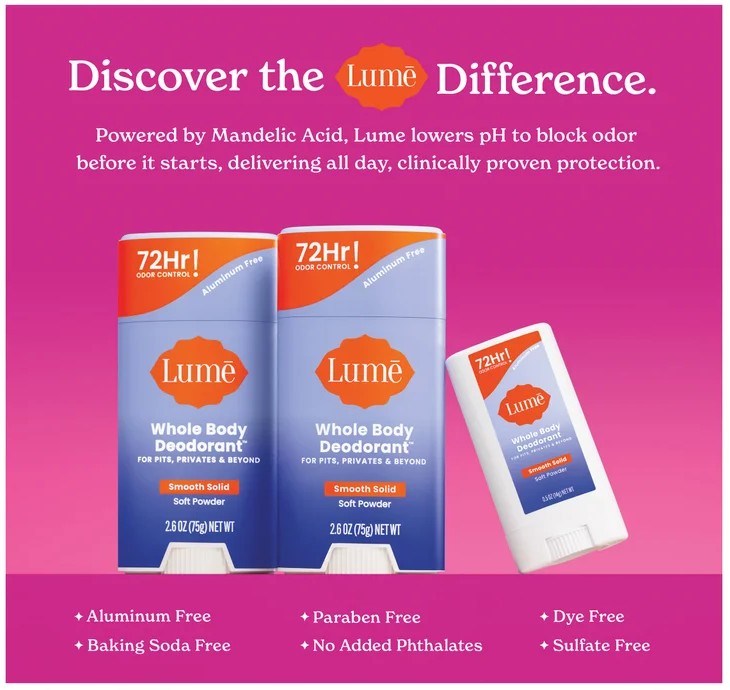 Lumē Whole Body Soft Powder Deodorant Set