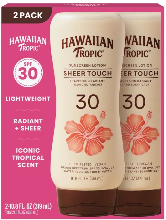 Hawaiian Tropic Sheer Touch SPF 30 Sunscreen Lotion