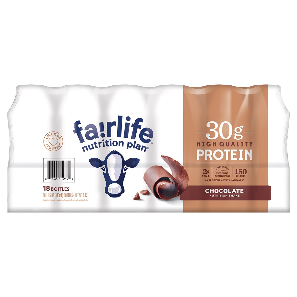 Fairlife Nutrition Plan Chocolate Protein Shake - 18-pack, 11.5 fl oz - $46.99