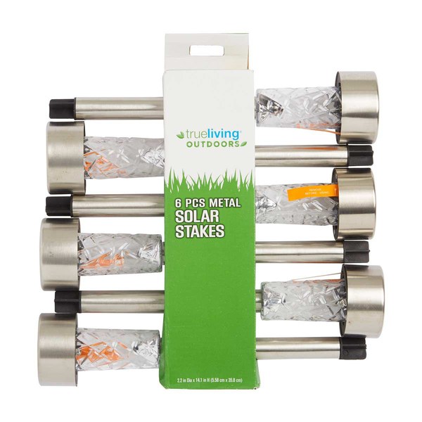 True Living Outdoors Metal Solar Stakes, 6 ct - $7
