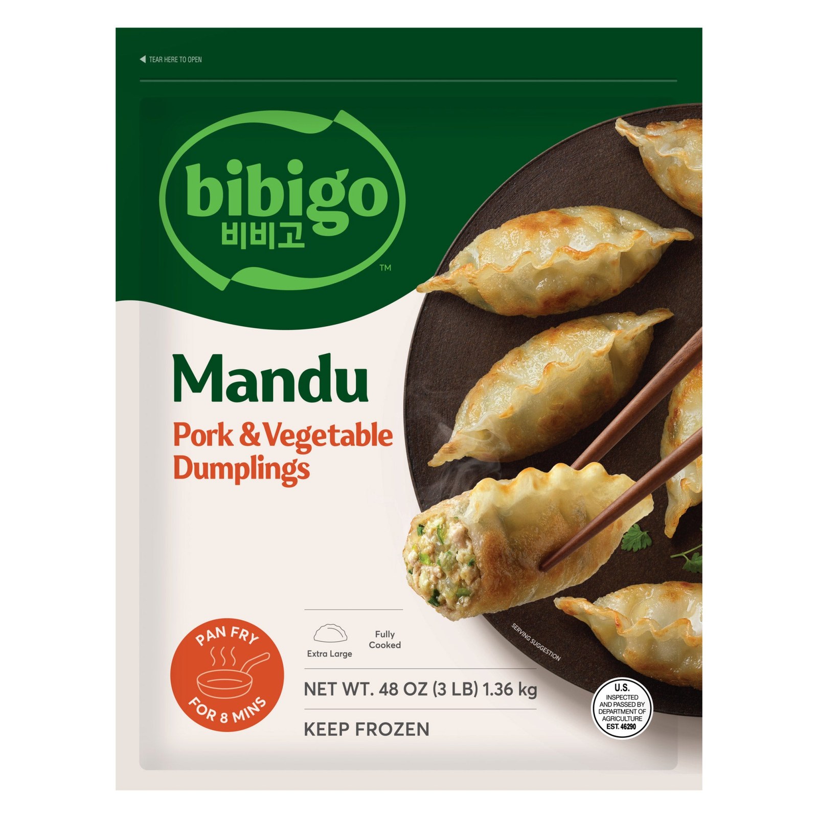 14. Bibigo Mandu Pork and Vegetable Dumplings