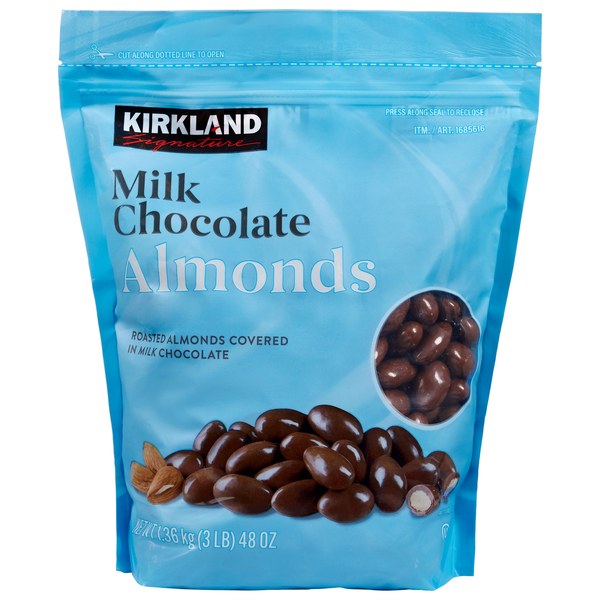 Kirkland Signature Milk Chocolate Covered Almonds 48 oz