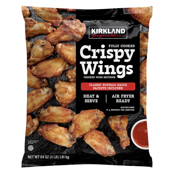 Kirkland Signature Crispy Wings with Classic Buffalo Sauce 64 oz