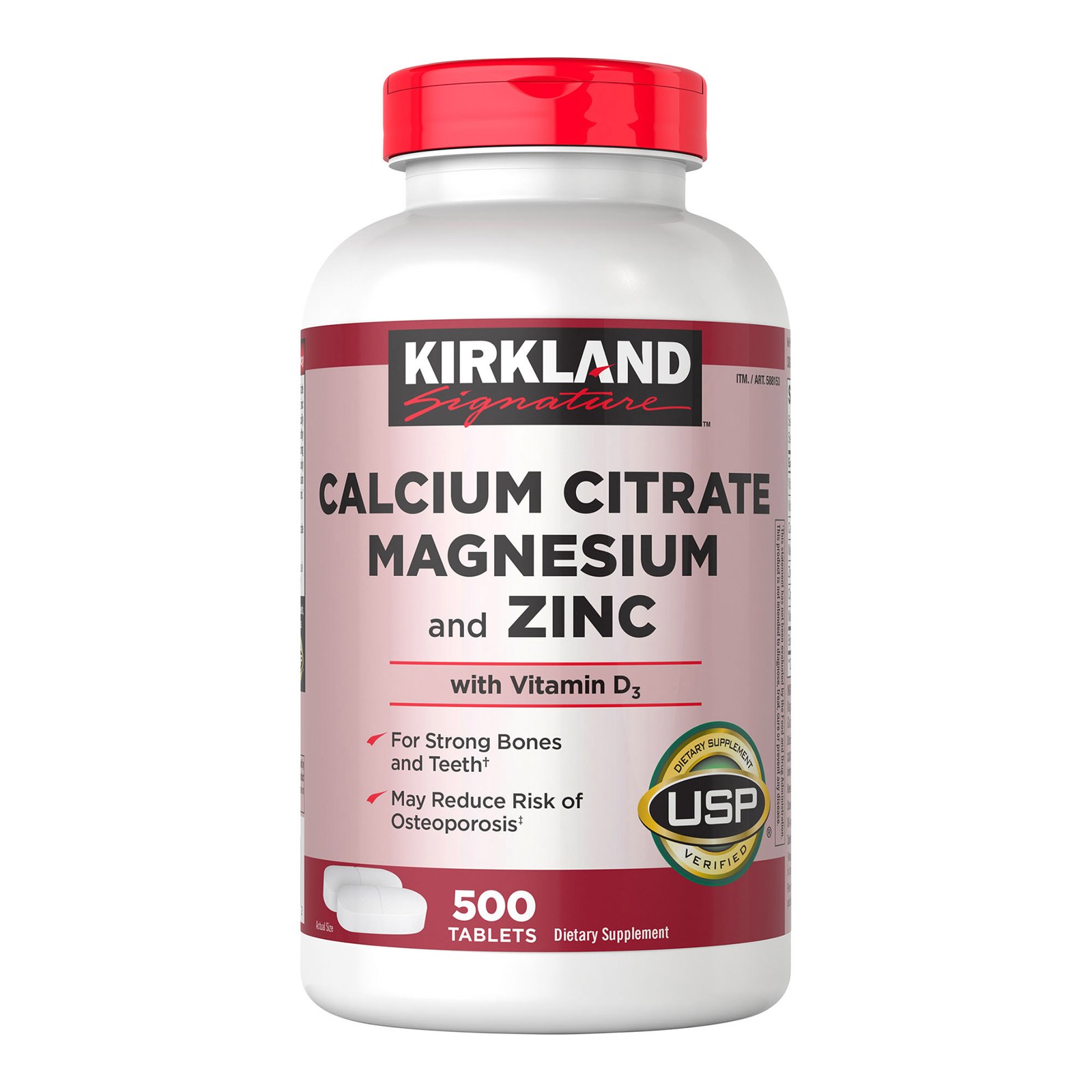 Kirkland Signature Calcium Citrate with Magnesium and Zinc - 500 tablets - $21.99