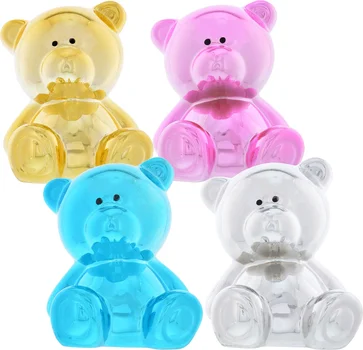 Metallic Ceramic Teddy Bear Coin Banks, 4.25 in.