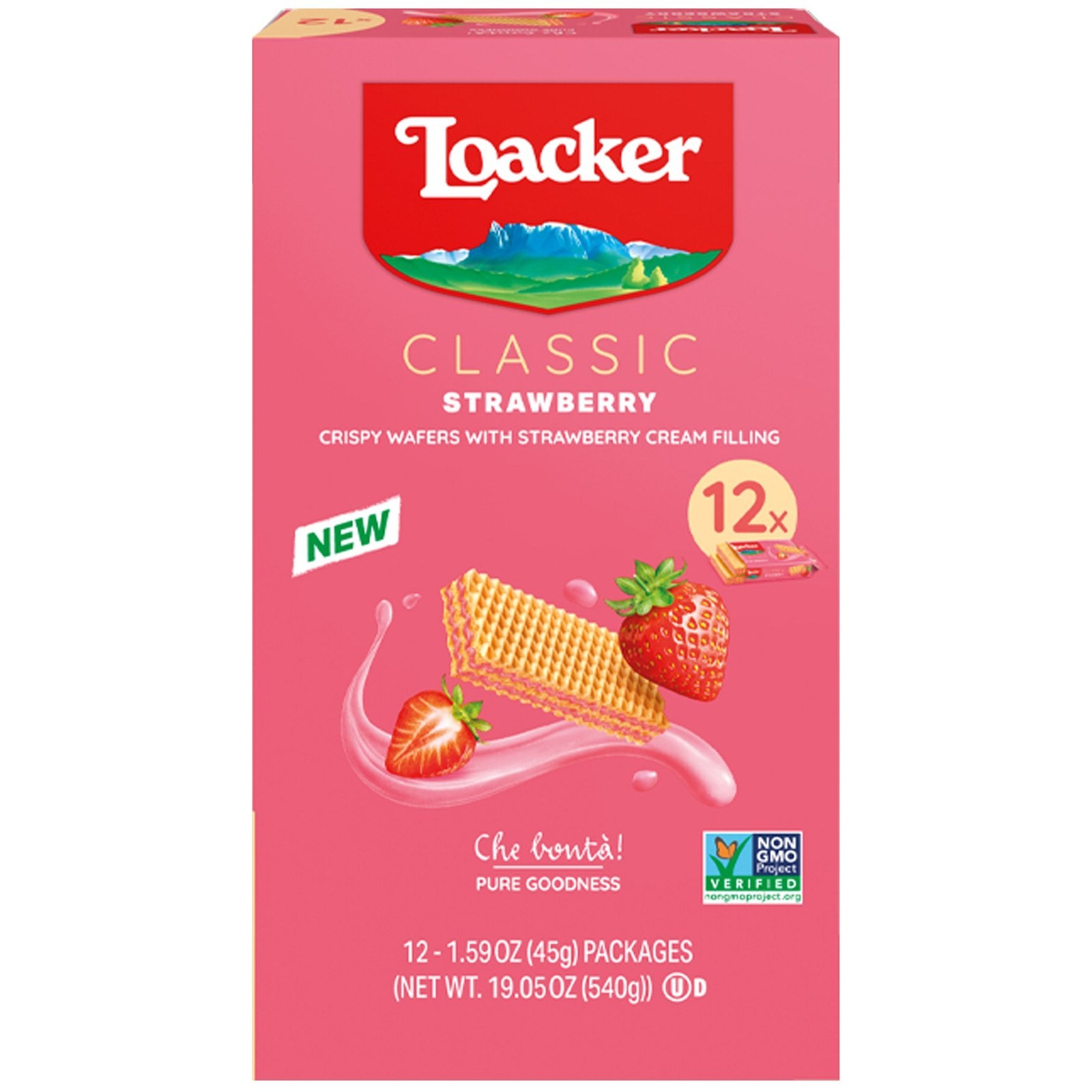 Loacker Classic Strawberry Crispy Wafers - 15.9 ounces, 12-count, $10.49