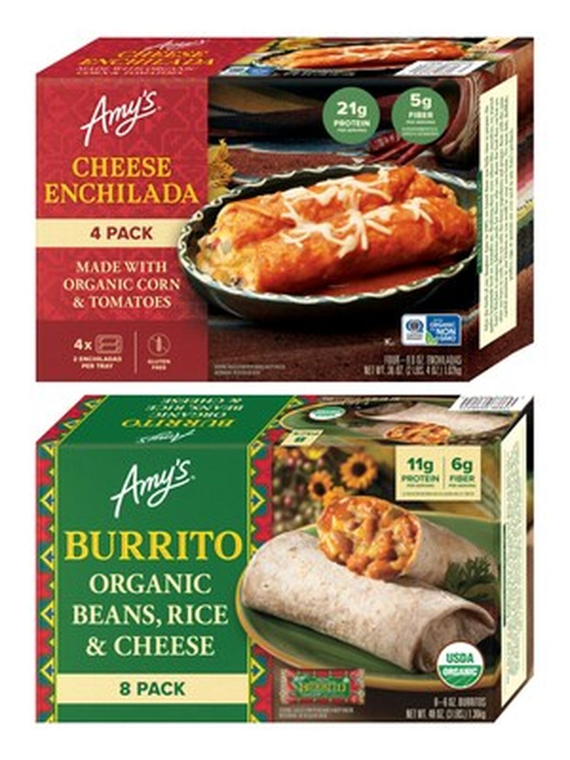 Amy’s Organic Cheese Enchiladas and Bean & Cheese Burritos – ~$19.99