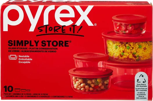 Pyrex Simply Store Glass Food Storage Set, 10 pc