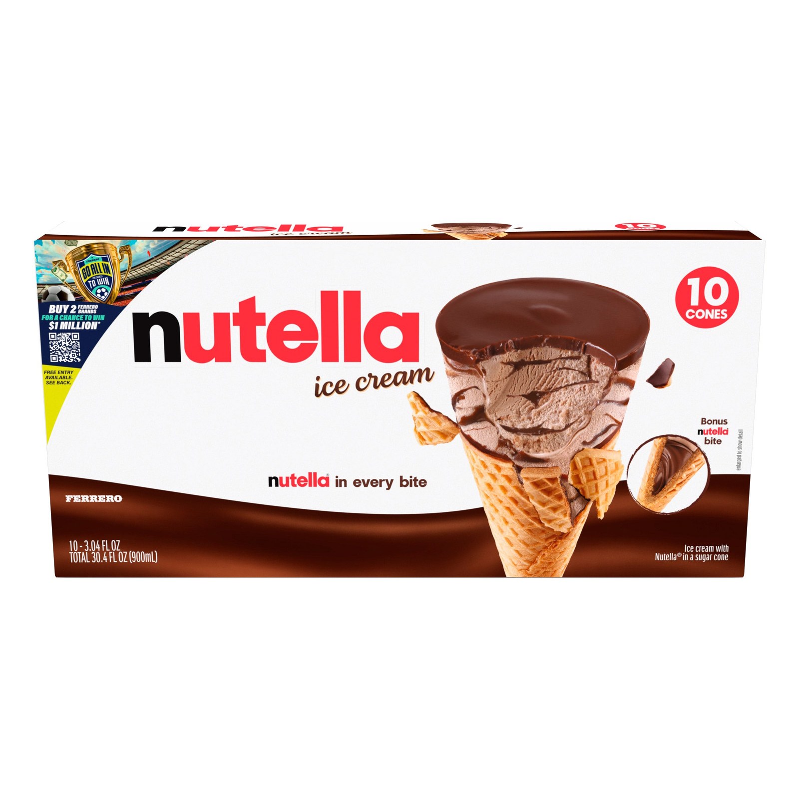 Nutella Ice Cream Cones (10-count) — ~$10.79